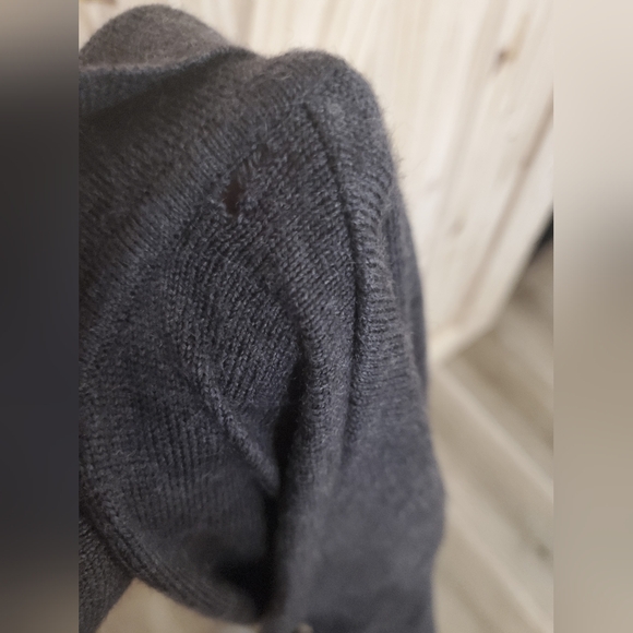 Vintage Pierre Cardin Grey 100% Italian Merino Wool Size XL Collared Shirt - Picture 7 of 7